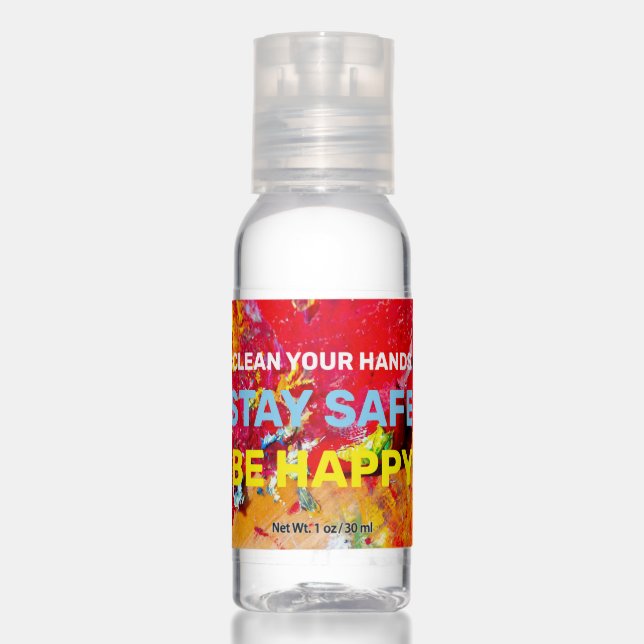 Abstract Of Cheerful Artist Palette Hand Sanitizer (Front)