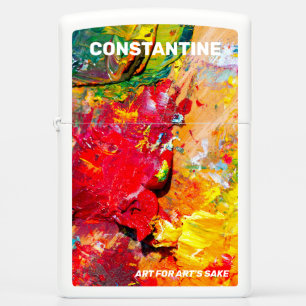 Abstract Of Cheerful Artist Palette Zippo Lighter