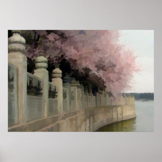 Abstract of Cherry Blossoms Poster