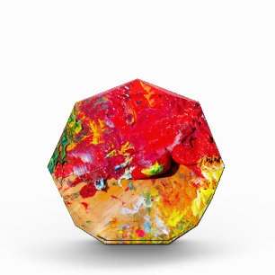 Abstract Of Colorful Artist Palette Acrylic Award