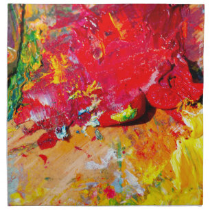 Abstract Of Colorful Artist Palette Cloth Napkin