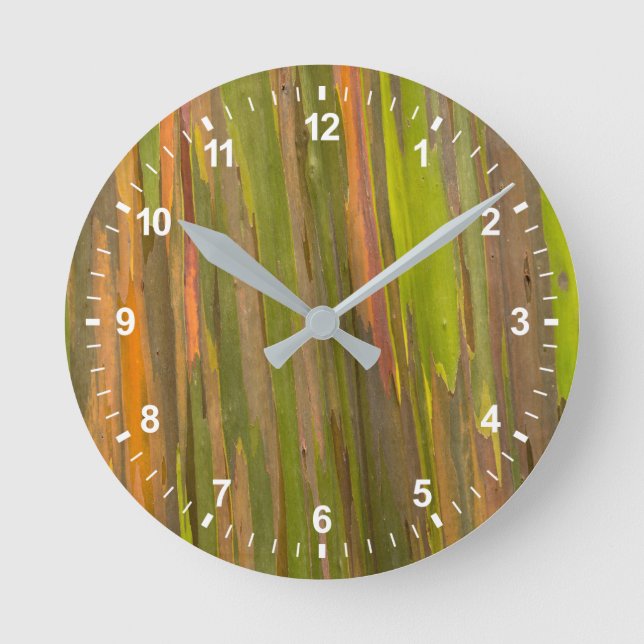 Abstract Of Eucalyptus Bark Round Clock (Front)