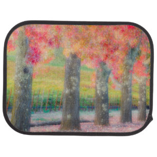 Abstract of Napa Valley trees Car Mat