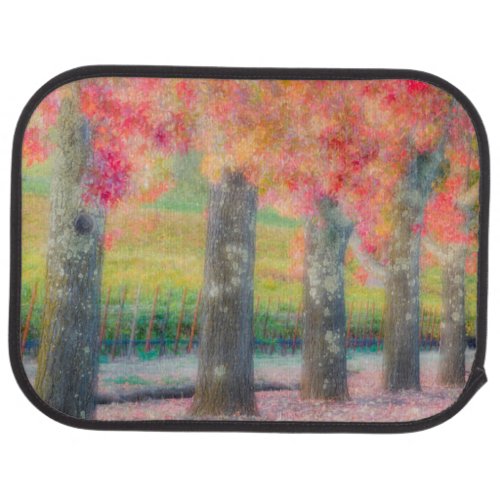 Abstract of Napa Valley trees Car Mat