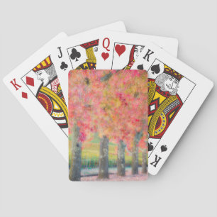 Abstract of Napa Valley trees Poker Cards