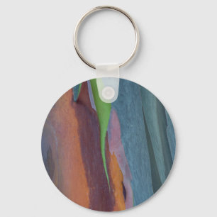 Abstract Of Rainbow Gum Tree Keychain