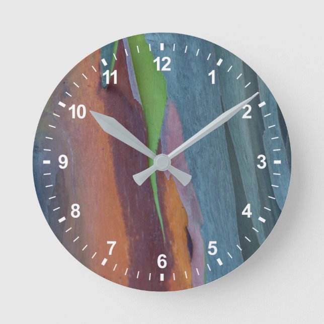 Abstract Of Rainbow Gum Tree Round Clock (Front)
