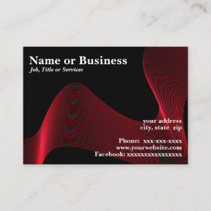 Abstract of red lines business card