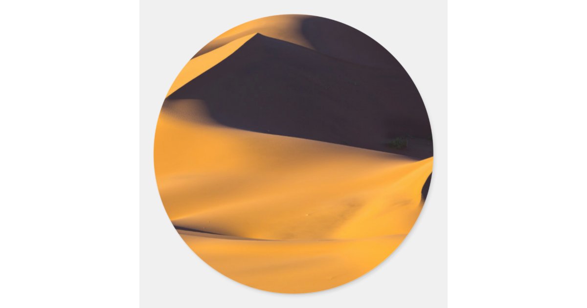 Sandu Sticker Style Abstract of sand dune classic round sticker | Zazzle