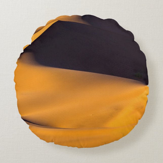 Abstract of sand dune round pillow (Front)
