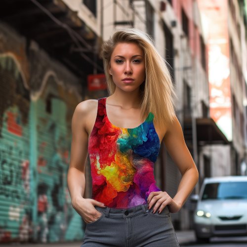 Abstract Of Vibrant Spectrum Colors Tank Top