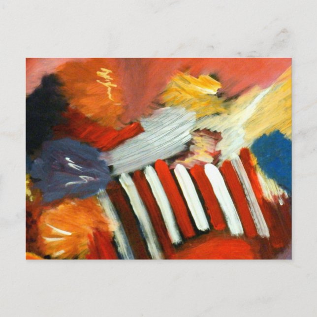 Abstract Off to the Circus Postcard (Front)