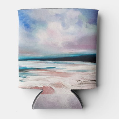 Abstract Oil Canvas Contemporary Texture Can Cooler