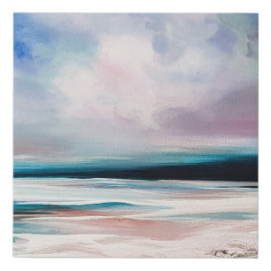 Abstract Oil Canvas: Contemporary Texture Faux Canvas Print