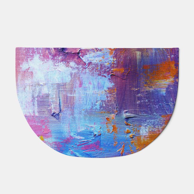 Abstract Oil: Canvas Texture Background Doormat (Front)