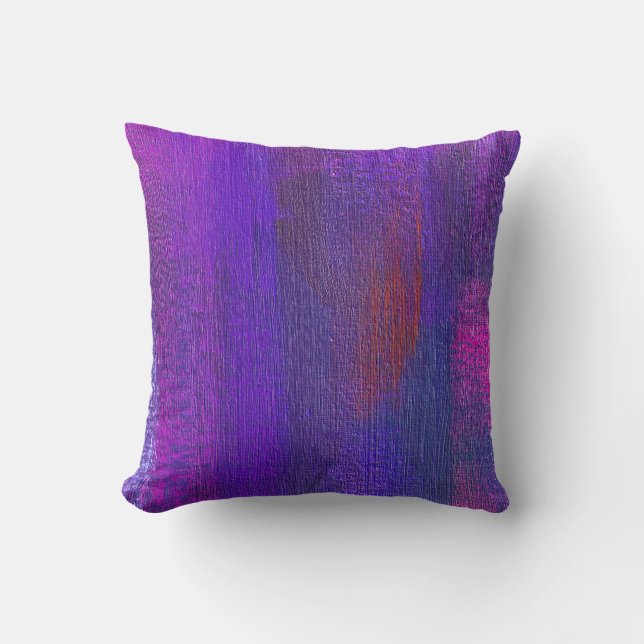 Abstract Oil: Canvas Texture Background. Throw Pillow (Front)