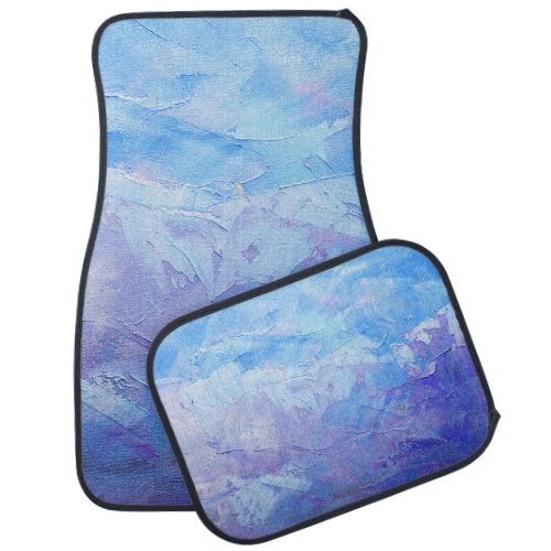 Abstract Oil Paint Canvas Texture Car Floor Mat