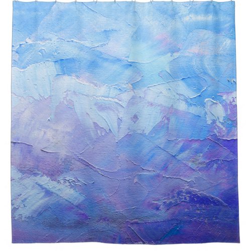 Abstract Oil Paint Canvas Texture Shower Curtain