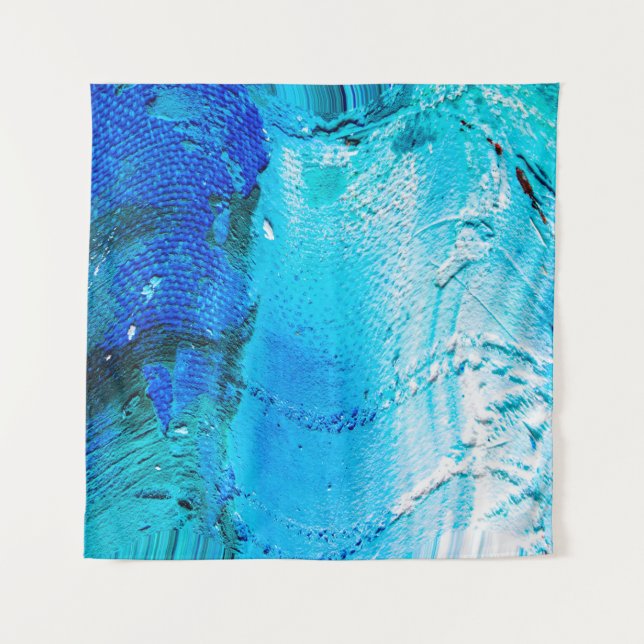 Abstract oil paint texture on canvas, background.  tapestry (Front)