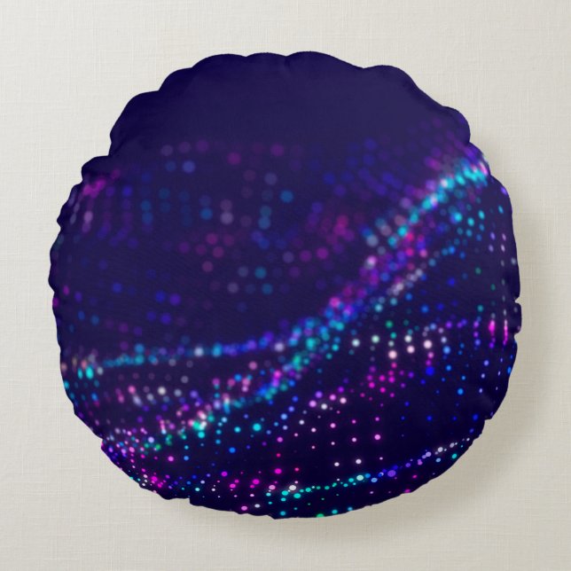 abstract oil paint texture on canvas, backgroundba round pillow (Front)