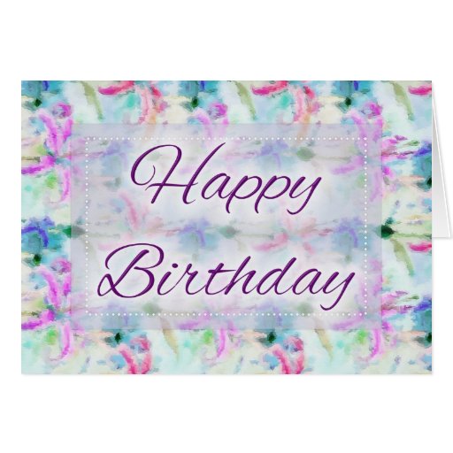 Abstract Oil Painting 1 Happy Birthday Card Design | Zazzle