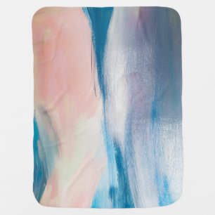 Abstract oil painting, canvas texture. baby blanket
