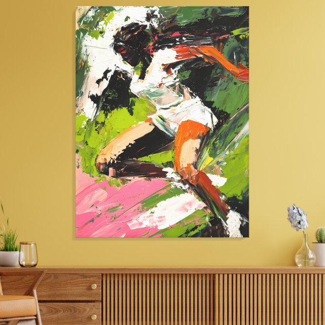 Abstract Oil Painting in Motion Canvas Print (Insitu(LivingRoom))