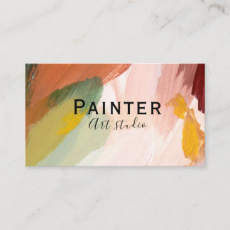 Abstract Oil Painting Painter & Art Studio Business Card