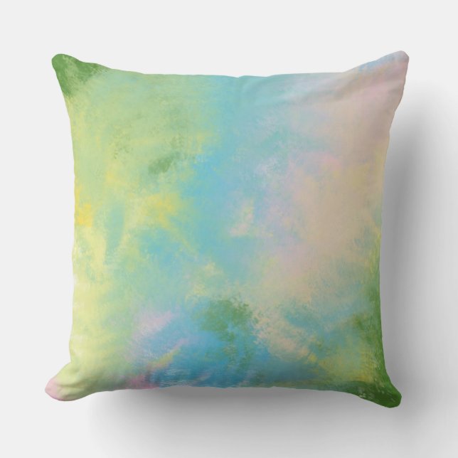 abstract oil    painting throw pillow (Front)