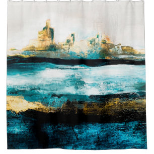 Abstract oil texture background. Paint on canvas.  Shower Curtain