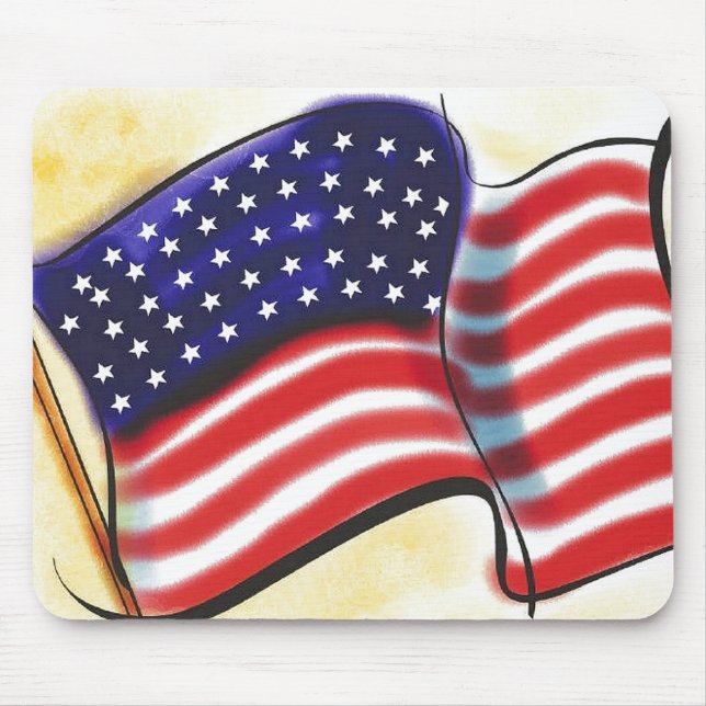 Abstract Old Glory Mouse Pad (Front)