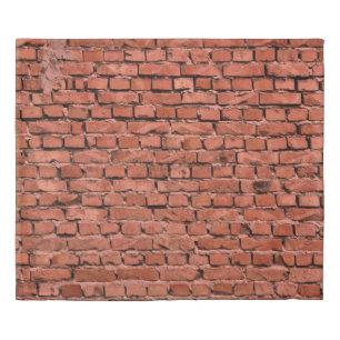 Abstract Old Vintage Cracked Bumpy Rough Brick Wal Duvet Cover