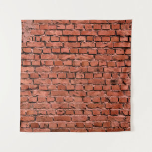 Abstract Old Vintage Cracked Bumpy Rough Brick Wal Tapestry