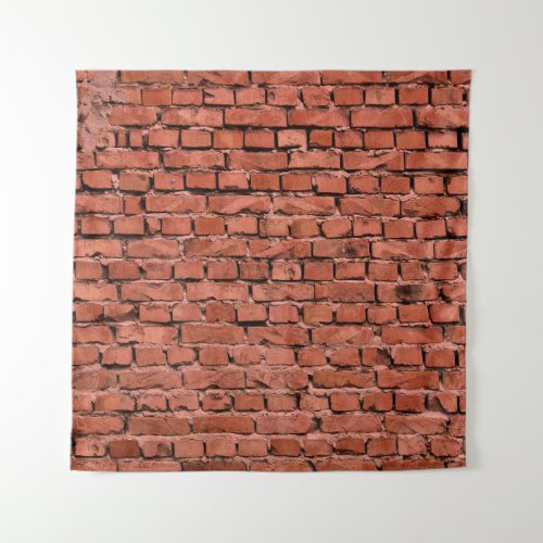 Abstract Old Vintage Cracked Bumpy Rough Brick Wal Tapestry