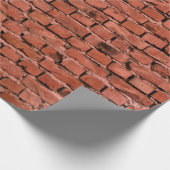 Abstract Old Vintage Cracked Bumpy Rough Brick Wal Wrapping Paper (Corner)