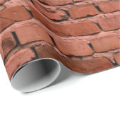 Abstract Old Vintage Cracked Bumpy Rough Brick Wal Wrapping Paper (Roll Corner)