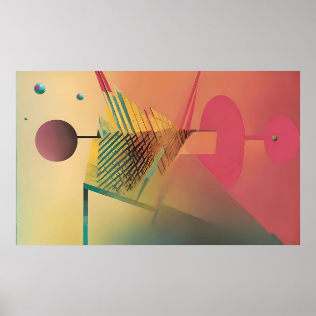 Abstract Olive Connection - Ken Gage Art Poster (Front)