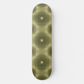 Abstract Olive Green Flower Seamless Pattern Skateboard