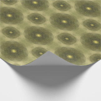 Abstract Olive Green Flower Seamless Pattern Wrapping Paper