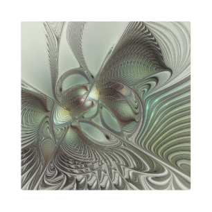 Abstract Olive Sage Green Gray Fractal Art Fantasy