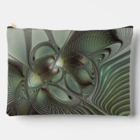 Abstract Olive Sage Green Gray Fractal Art Fantasy