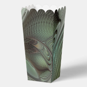 Abstract Olive Sage Green Gray Fractal Art Fantasy Favor Boxes