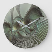 Abstract Olive Sage Green Gray Fractal Art Fantasy