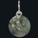 Abstract Olive Sage Green Gray Fractal Art Fantasy Pet ID Tag<br><div class="desc">Abstract fractal art, a modern and decorative fantasy creation.
Design for your pet tag and more.</div>