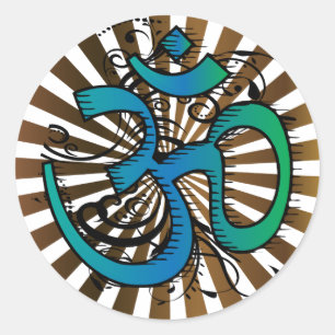 Abstract-om-4 Classic Round Sticker