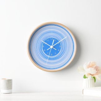 Abstract Ombre Modern Baby Blue White Spiral