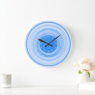 Abstract Ombre Modern Baby Blue White Spiral