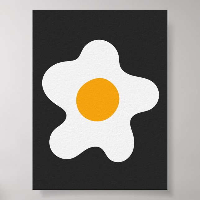 Abstract Omelette Egg Modern Art Poster (Front)