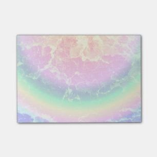 Abstract - On Fire with Psychedelic Rainbow Colors Post-it Notes