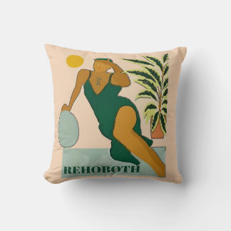 Abstract On The Beach  Throw Pillow